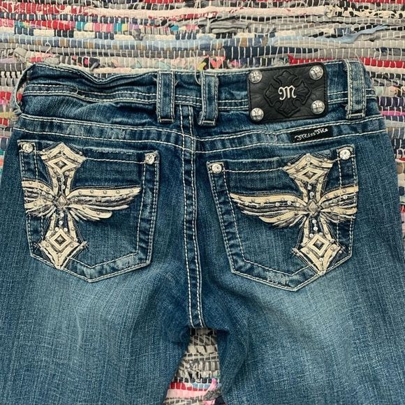 Miss Me Boot Cut Bedazzled Jeans - Picture 3 of 4